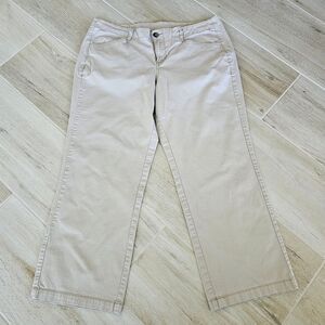 Lane Bryant Khaki Boot Cut Chino Pants Size 16 Short EUC